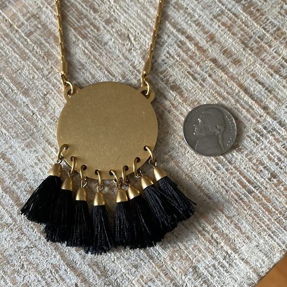 Madewell Moonshine Gold and Black Pendant Necklace - Picture 2 of 5